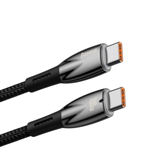 Kabel przewód do szybkiego ładowania Glimmer Series USB-C 480Mb/s PD 100W 2m czarny Kabel przewód do szybkiego ładowania Glimmer Series USB-C 480Mb/s PD 100W 2m czarny