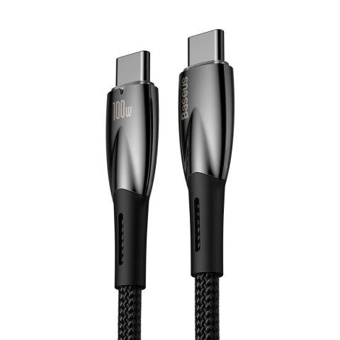 Kabel przewód do szybkiego ładowania Glimmer Series USB-C 480Mb/s PD 100W 2m czarny Kabel przewód do szybkiego ładowania Glimmer Series USB-C 480Mb/s PD 100W 2m czarny