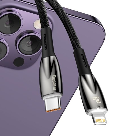 Kabel przewód do szybkiego ładowania iPhone USB-C - Lightning 480Mb/s PD 20W 2m czarny Kabel przewód do szybkiego ładowania iPhone USB-C - Lightning 480Mb/s PD 20W 2m czarny