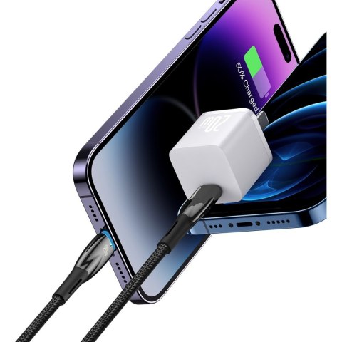 Kabel przewód do szybkiego ładowania iPhone USB-C - Lightning 480Mb/s PD 20W 2m czarny Kabel przewód do szybkiego ładowania iPhone USB-C - Lightning 480Mb/s PD 20W 2m czarny