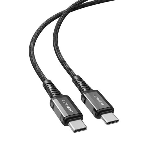 Kabel przewód w oplocie USB-C 60W 20V 3A 1.2m czarny Kabel przewód w oplocie USB-C 60W 20V 3A 1.2m czarny