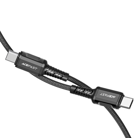 Kabel przewód w oplocie USB-C 60W 20V 3A 1.2m czarny Kabel przewód w oplocie USB-C 60W 20V 3A 1.2m czarny