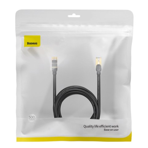 Szybki kabel sieciowy patchcord RJ45 10Gbps Cat 7 Speed Seven 5m czarny Szybki kabel sieciowy patchcord RJ45 10Gbps Cat 7 Speed Seven 5m czarny