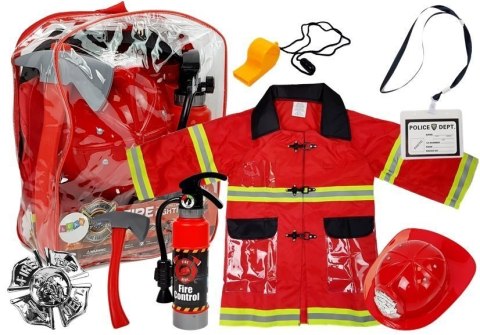 Strój Strażaka Bal Gaśnica Kask Akcesoria Strój Strażaka Bal Gaśnica Kask Akcesoria