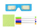 Magiczna Podświetlana Tablica 3D Okulary Różowa