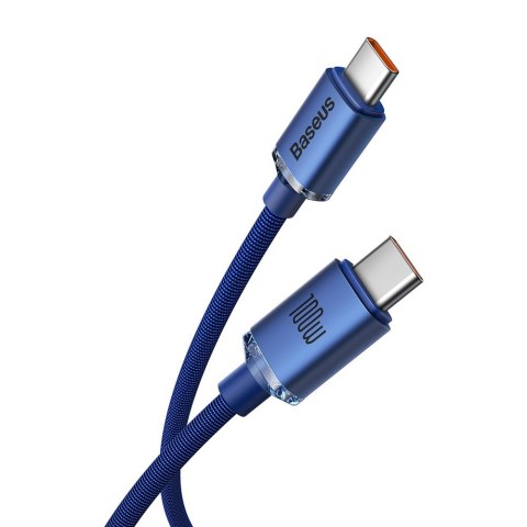 Kabel przewód do szybkiego ładowania i transferu danych USB-C USB-C 100W 1.2m niebieski Kabel przewód do szybkiego ładowania i transferu danych USB-C USB-C 100W 1.2m niebieski