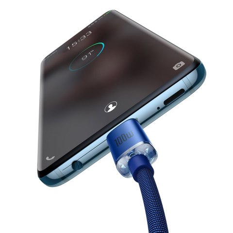 Kabel przewód do szybkiego ładowania i transferu danych USB-C USB-C 100W 1.2m niebieski Kabel przewód do szybkiego ładowania i transferu danych USB-C USB-C 100W 1.2m niebieski