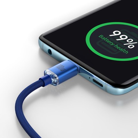 Kabel przewód do szybkiego ładowania i transferu danych USB-C USB-C 100W 1.2m niebieski Kabel przewód do szybkiego ładowania i transferu danych USB-C USB-C 100W 1.2m niebieski