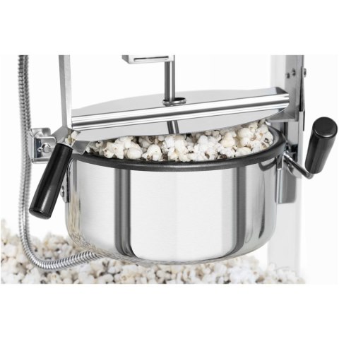 Maszyna automat urządzenie do prażenia popcornu retro TEFLON 1600 W 5-6 kg/h - biało-złota Maszyna automat urządzenie do prażenia popcornu retro TEFLON 1600 W 5-6 kg/h - biało-złota
