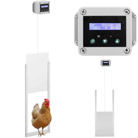 Automatyczna klapa drzwi do kurnika z czujnikiem światła zasilaniem bateryjnym 6 V LCD Automatyczna klapa drzwi do kurnika z czujnikiem światła zasilaniem bateryjnym 6 V LCD