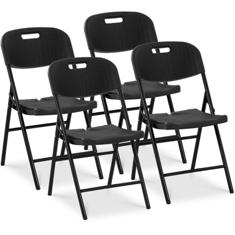 Krzesło cateringowe bankietowe ogrodowe składane 52 x 36 cm czarne - 4 szt. Krzesło cateringowe bankietowe ogrodowe składane 52 x 36 cm czarne - 4 szt.