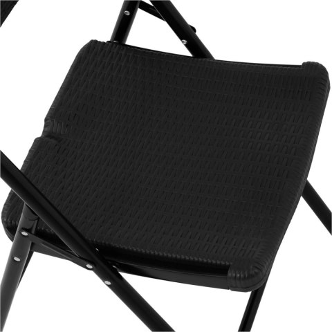 Krzesło cateringowe bankietowe ogrodowe składane 52 x 36 cm czarne - 4 szt. Krzesło cateringowe bankietowe ogrodowe składane 52 x 36 cm czarne - 4 szt.