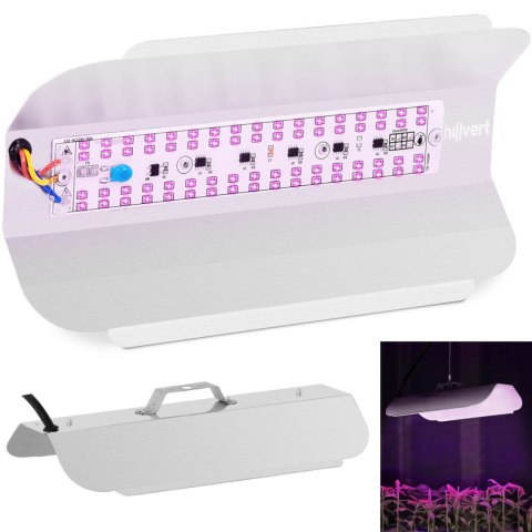 Lampa do wzrostu uprawy roślin pełne spektrum 25 x 12 cm 136 LED 50 W srebrna Lampa do wzrostu uprawy roślin pełne spektrum 25 x 12 cm 136 LED 50 W srebrna