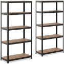 Regał magazynowy metalowy 5 półek 875 kg 90 x 40 x 180 cm szaroniebieski 2 szt.