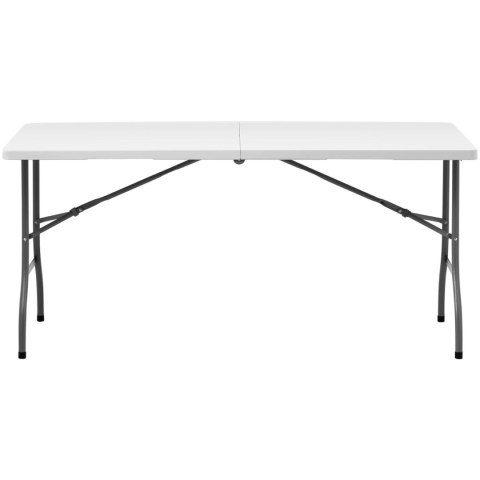 Stół cateringowy ogrodowy składany biały do 150 kg 152 x 70 x 74 cm Stół cateringowy ogrodowy składany biały do 150 kg 152 x 70 x 74 cm