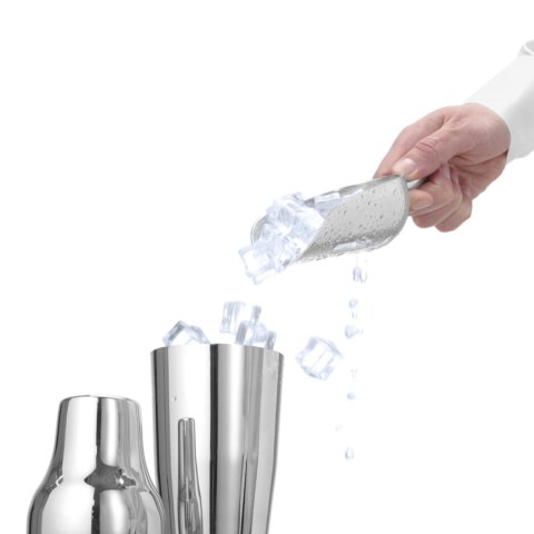 Szufelka barmańska z otworami aluminiowa 0.35 l Szufelka barmańska z otworami aluminiowa 0.35 l