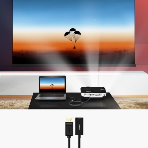 Przejściówka adapter jednokierunkowy z DisplayPort (męski) na HDMI (żeński) 1080P 60Hz 12bit czarny Przejściówka adapter jednokierunkowy z DisplayPort (męski) na HDMI (żeński) 1080P 60Hz 12bit czarny