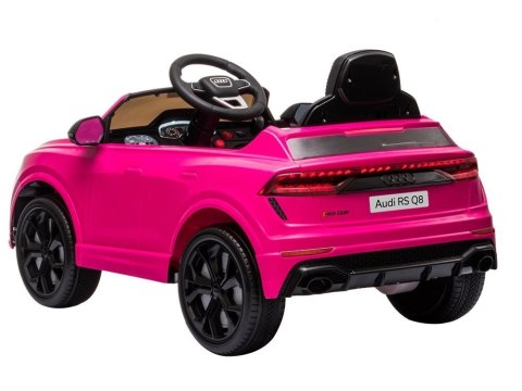 Samochód na akumulator Audi RS Q8 różowy Samochód na akumulator Audi RS Q8 różowy