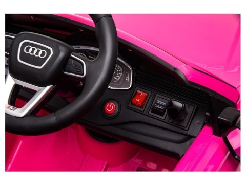 Samochód na akumulator Audi RS Q8 różowy Samochód na akumulator Audi RS Q8 różowy