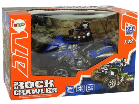 Quad Rock Crawler Trójkołowy Zdalnie Sterowany 1:12 2,4G Niebieski Quad Rock Crawler Trójkołowy Zdalnie Sterowany 1:12 2,4G Niebieski
