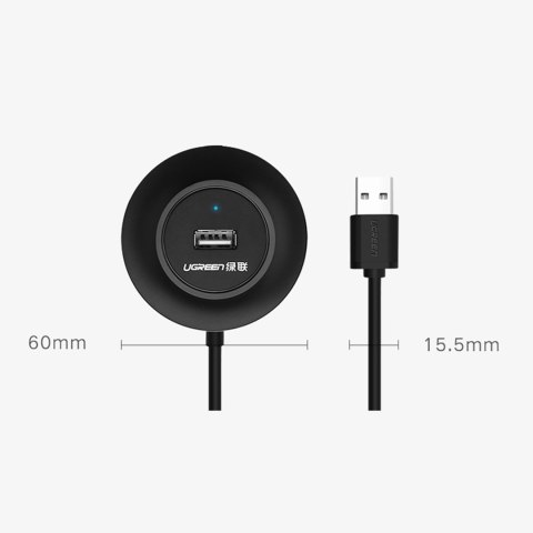 4w1 HUB rozdzielacz adapter USB 2.0 do 4x USB-A 480Mb/s 1m czarny 4w1 HUB rozdzielacz adapter USB 2.0 do 4x USB-A 480Mb/s 1m czarny