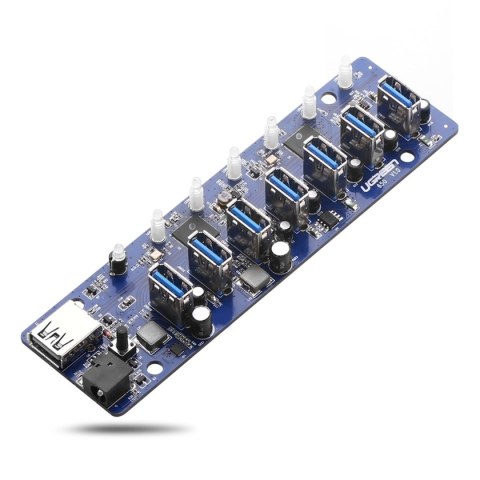 7w1 HUB rozdzielacz adapter USB-A do 7x USB-A 5Gb/s czarny 7w1 HUB rozdzielacz adapter USB-A do 7x USB-A 5Gb/s czarny