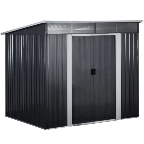 Domek narzędziowy ogrodowy metalowy 225 x 180 x 203 cm Domek narzędziowy ogrodowy metalowy 225 x 180 x 203 cm