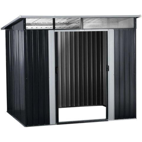 Domek narzędziowy ogrodowy metalowy 225 x 180 x 203 cm Domek narzędziowy ogrodowy metalowy 225 x 180 x 203 cm