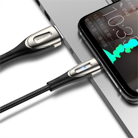 Kabel przewód do szybkiego ładowania iPhone USB-A - Lightning Sharp Series 3m czarny Kabel przewód do szybkiego ładowania iPhone USB-A - Lightning Sharp Series 3m czarny