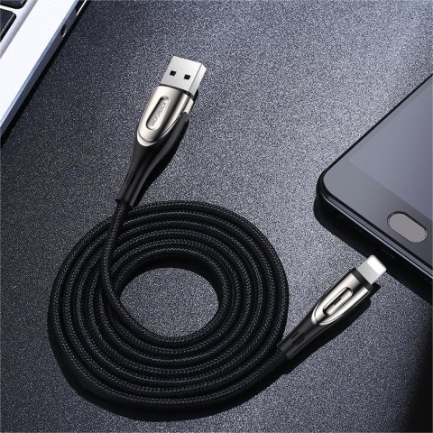 Kabel przewód do szybkiego ładowania iPhone USB-A - Lightning Sharp Series 3m czarny Kabel przewód do szybkiego ładowania iPhone USB-A - Lightning Sharp Series 3m czarny