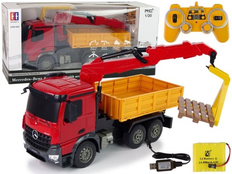 Ogromny Mercedes Arocs Dźwig HDS R/C Auto + Pilot R/C USB Zdalnie sterowany Ogromny Mercedes Arocs Dźwig HDS R/C Auto + Pilot R/C USB Zdalnie sterowany