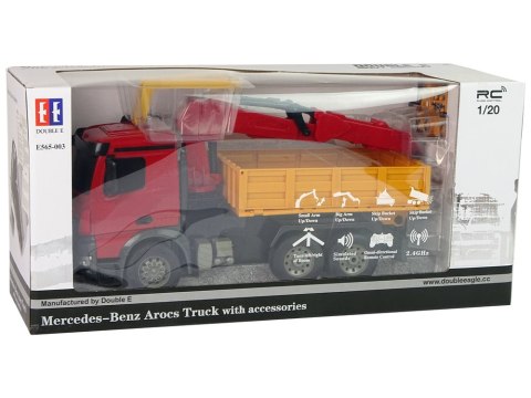 Ogromny Mercedes Arocs Dźwig HDS R/C Auto + Pilot R/C USB Zdalnie sterowany Ogromny Mercedes Arocs Dźwig HDS R/C Auto + Pilot R/C USB Zdalnie sterowany