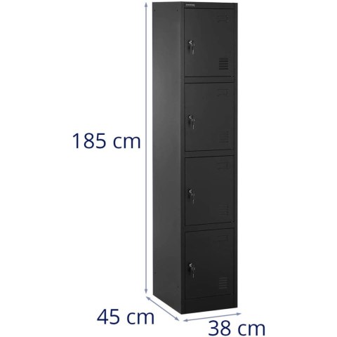 Szafa skrytkowa metalowa socjalna zamykana na klucz - 4 skrytki Szafa skrytkowa metalowa socjalna zamykana na klucz - 4 skrytki