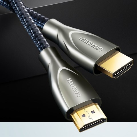 Wytrzymały kabel przewód HDMI 2.0 4K 60Hz w oplocie 1m szary Wytrzymały kabel przewód HDMI 2.0 4K 60Hz w oplocie 1m szary