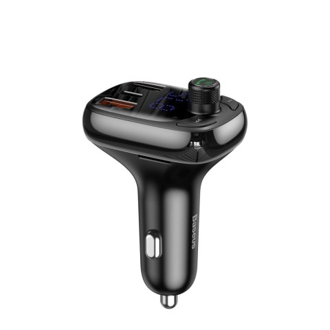 2w1 Transmiter Bluetooth + ładowarka do samochodu S-13 Overseas Edition czarny 2w1 Transmiter Bluetooth + ładowarka do samochodu S-13 Overseas Edition czarny
