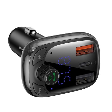 2w1 Transmiter Bluetooth + ładowarka do samochodu S-13 Overseas Edition czarny 2w1 Transmiter Bluetooth + ładowarka do samochodu S-13 Overseas Edition czarny