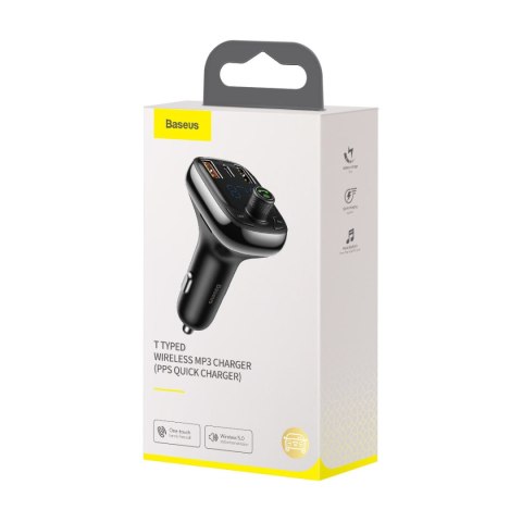 2w1 Transmiter Bluetooth + ładowarka do samochodu S-13 Overseas Edition czarny 2w1 Transmiter Bluetooth + ładowarka do samochodu S-13 Overseas Edition czarny