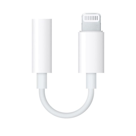 Apple oryginalna przejściówka na słuchawki ze złącza Lightning na mini jack 3.5mm biała Apple oryginalna przejściówka na słuchawki ze złącza Lightning na mini jack 3.5mm biała