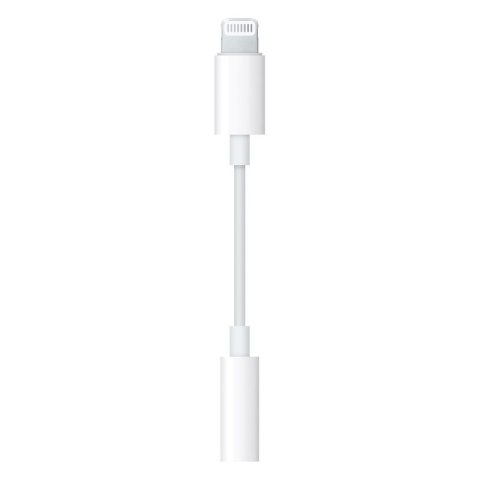 Apple oryginalna przejściówka na słuchawki ze złącza Lightning na mini jack 3.5mm biała Apple oryginalna przejściówka na słuchawki ze złącza Lightning na mini jack 3.5mm biała