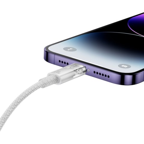 Kabel przewód w oplocie do iPhone Explorer Series USB-C - Lightning 20W 1m biały Kabel przewód w oplocie do iPhone Explorer Series USB-C - Lightning 20W 1m biały