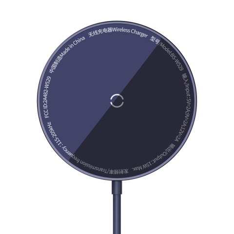 Ładowarka magnetyczna indukcyjna Simple Mini3 MagSafe Qi 15W fioletowa Ładowarka magnetyczna indukcyjna Simple Mini3 MagSafe Qi 15W fioletowa