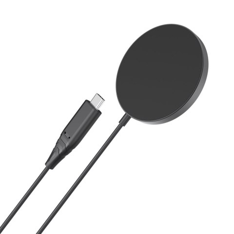 Ładowarka magnetyczna indukcyjna do iPhone 15W MagSafe czarna Ładowarka magnetyczna indukcyjna do iPhone 15W MagSafe czarna