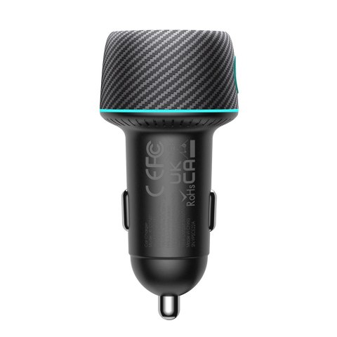 Ładowarka samochodowa 60W PD USB-C USB-A czarna Ładowarka samochodowa 60W PD USB-C USB-A czarna