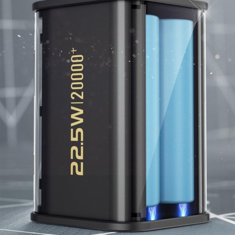 Powerbank K16Pro 20000mAh USB-A USB-C 22.5W PD czarny Powerbank K16Pro 20000mAh USB-A USB-C 22.5W PD czarny