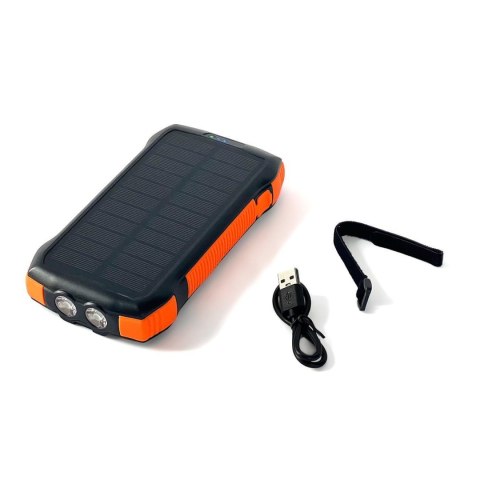 Powerbank solarny słoneczny indukcyjny 20000mAh PD QC Qi pomarańczowy Powerbank solarny słoneczny indukcyjny 20000mAh PD QC Qi pomarańczowy