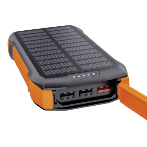 Powerbank solarny słoneczny indukcyjny 20000mAh PD QC Qi pomarańczowy Powerbank solarny słoneczny indukcyjny 20000mAh PD QC Qi pomarańczowy