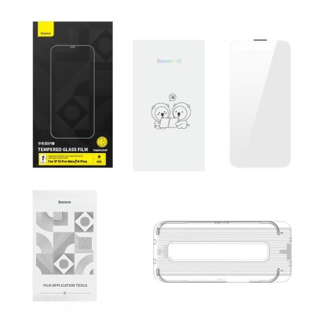 Szkło hartowane do iPhone 14 Plus / 13 Pro Max z osłoną na głośnik 0.4mm ZESTAW Szkło hartowane do iPhone 14 Plus / 13 Pro Max z osłoną na głośnik 0.4mm ZESTAW