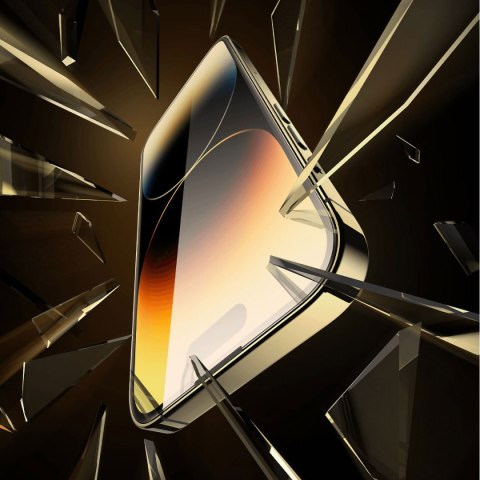 Szkło hartowane do iPhone 14 Pro Max z osłoną na głośnik 0.4mm ZESTAW Szkło hartowane do iPhone 14 Pro Max z osłoną na głośnik 0.4mm ZESTAW