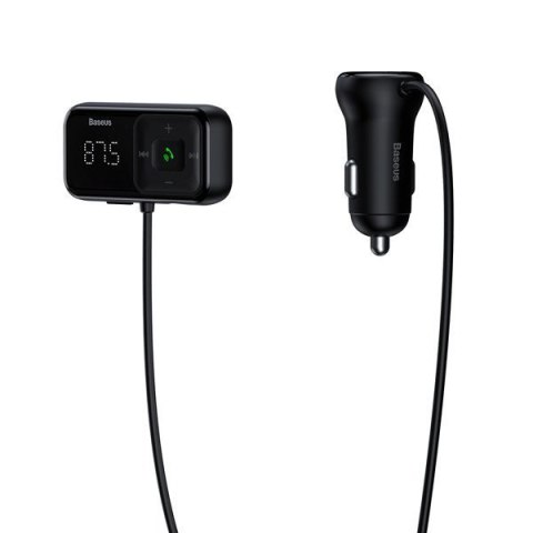 Transmiter FM bezprzewodowy Bluetooth z ładowarką S-16 Overseas edition czarny Transmiter FM bezprzewodowy Bluetooth z ładowarką S-16 Overseas edition czarny