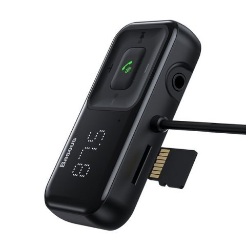 Transmiter FM bezprzewodowy Bluetooth z ładowarką S-16 Overseas edition czarny Transmiter FM bezprzewodowy Bluetooth z ładowarką S-16 Overseas edition czarny